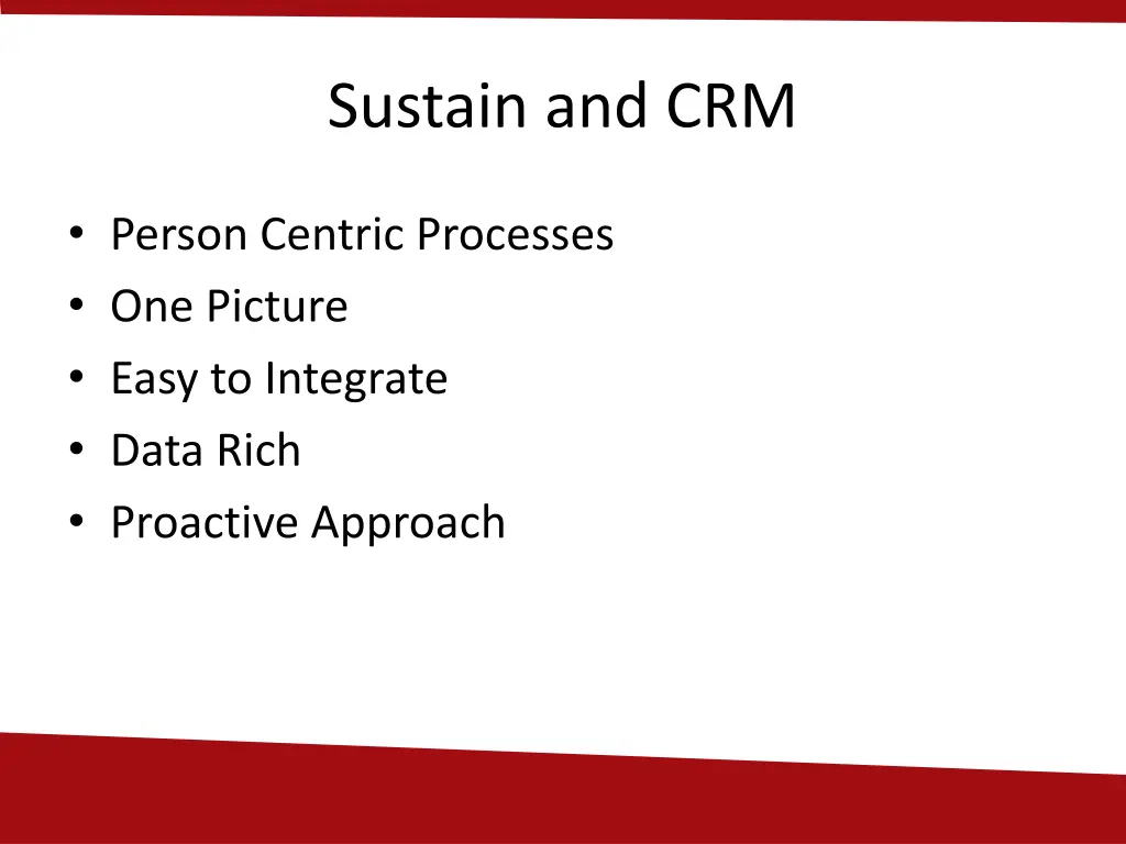 sustain and crm