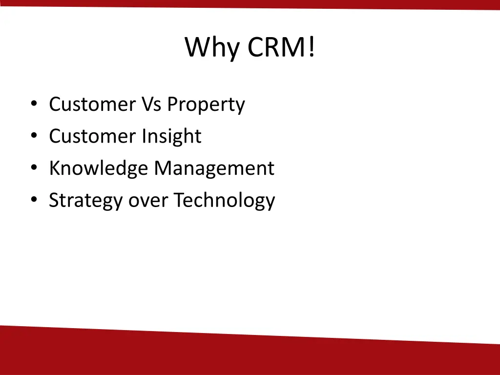 why crm