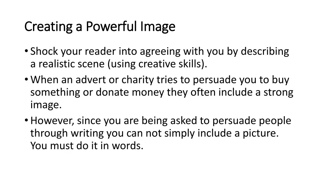 creating a powerful image creating a powerful