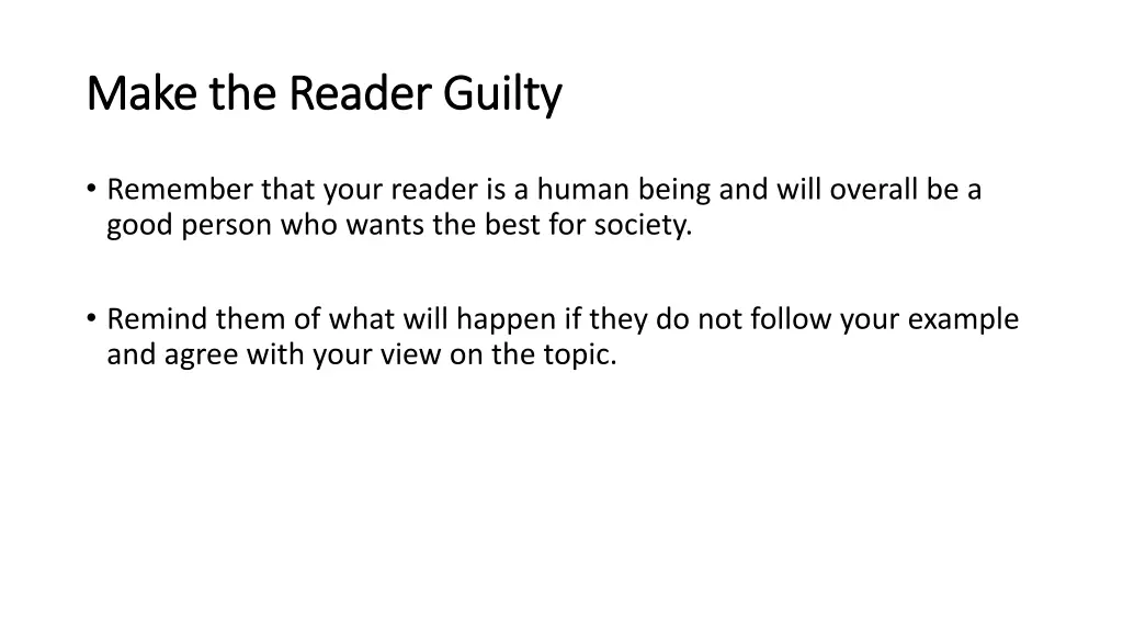 make the reader guilty make the reader guilty