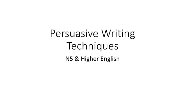 persuasive writing techniques