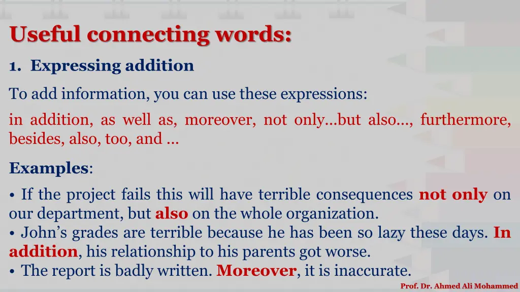 useful connecting words