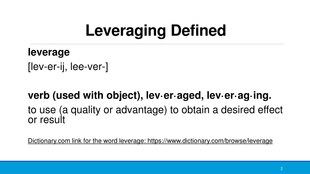 leveraging defined