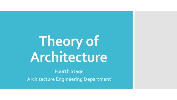 theory of architecture