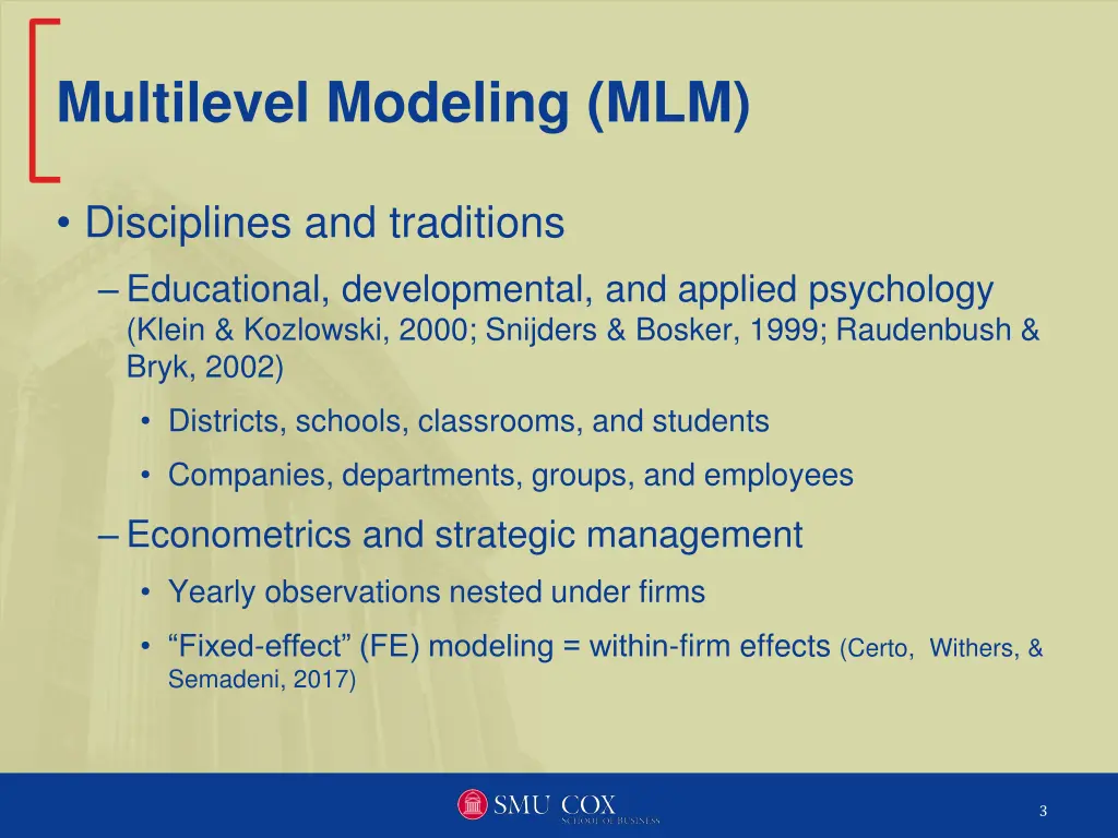 multilevel modeling mlm