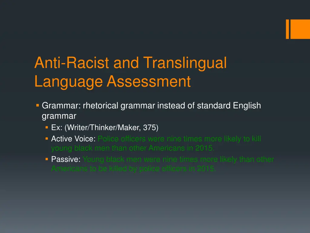 anti racist and translingual language assessment