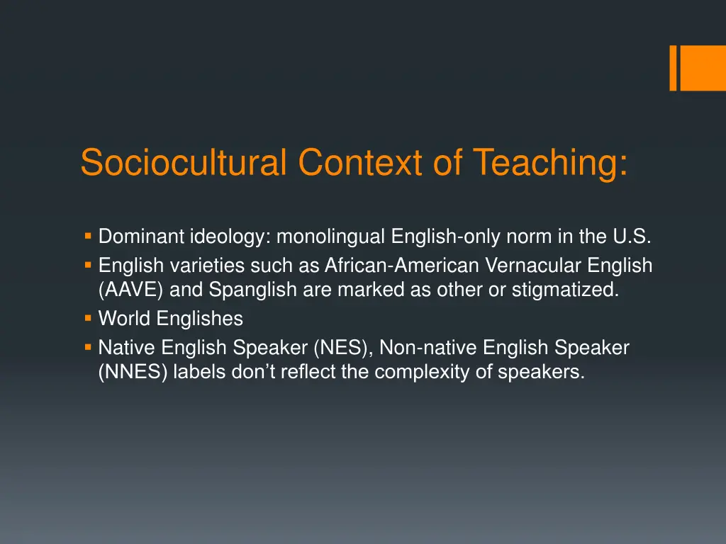 sociocultural context of teaching