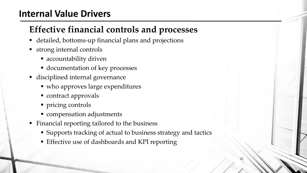 internal value drivers 6