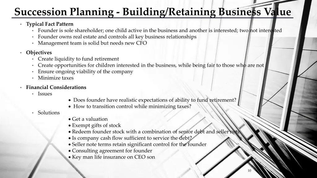 succession planning building retaining business