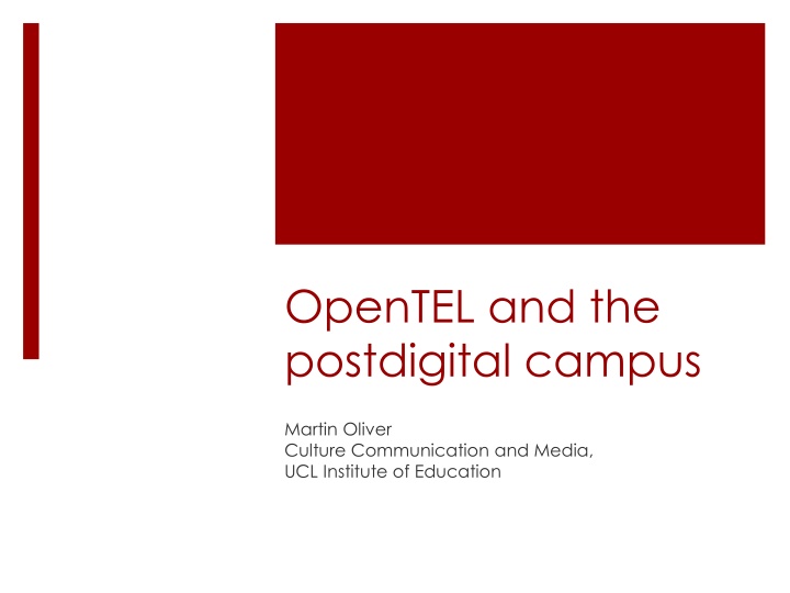 opentel and the postdigital campus