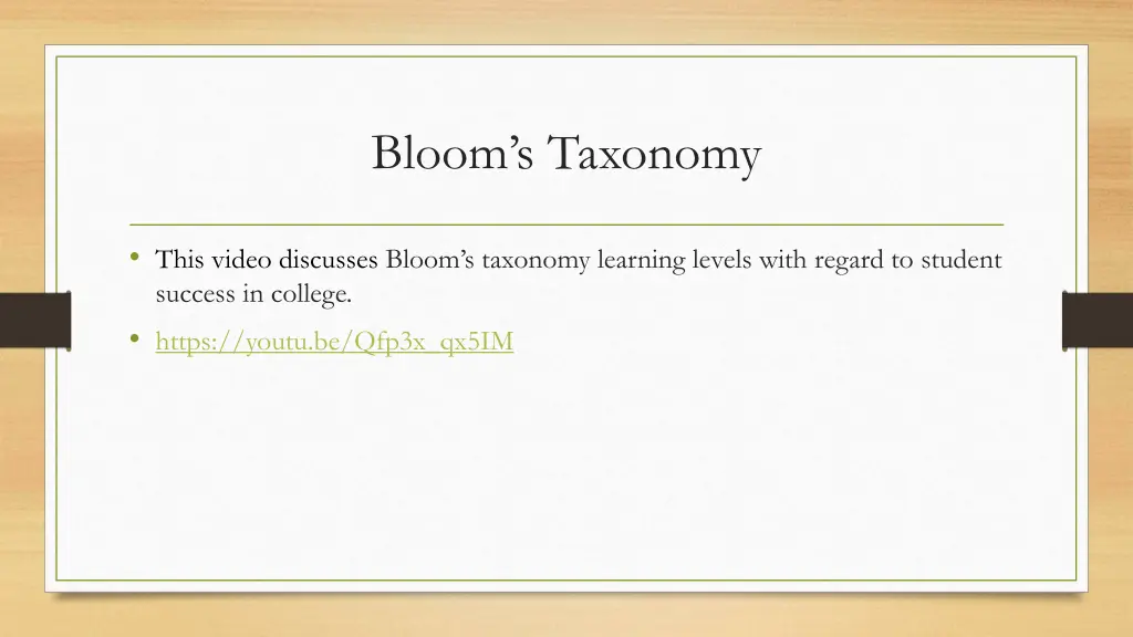 bloom s taxonomy