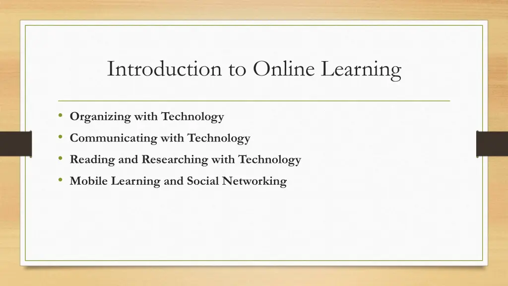 introduction to online learning