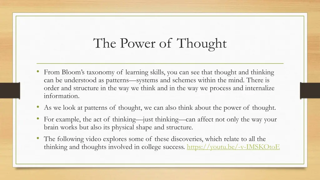 the power of thought