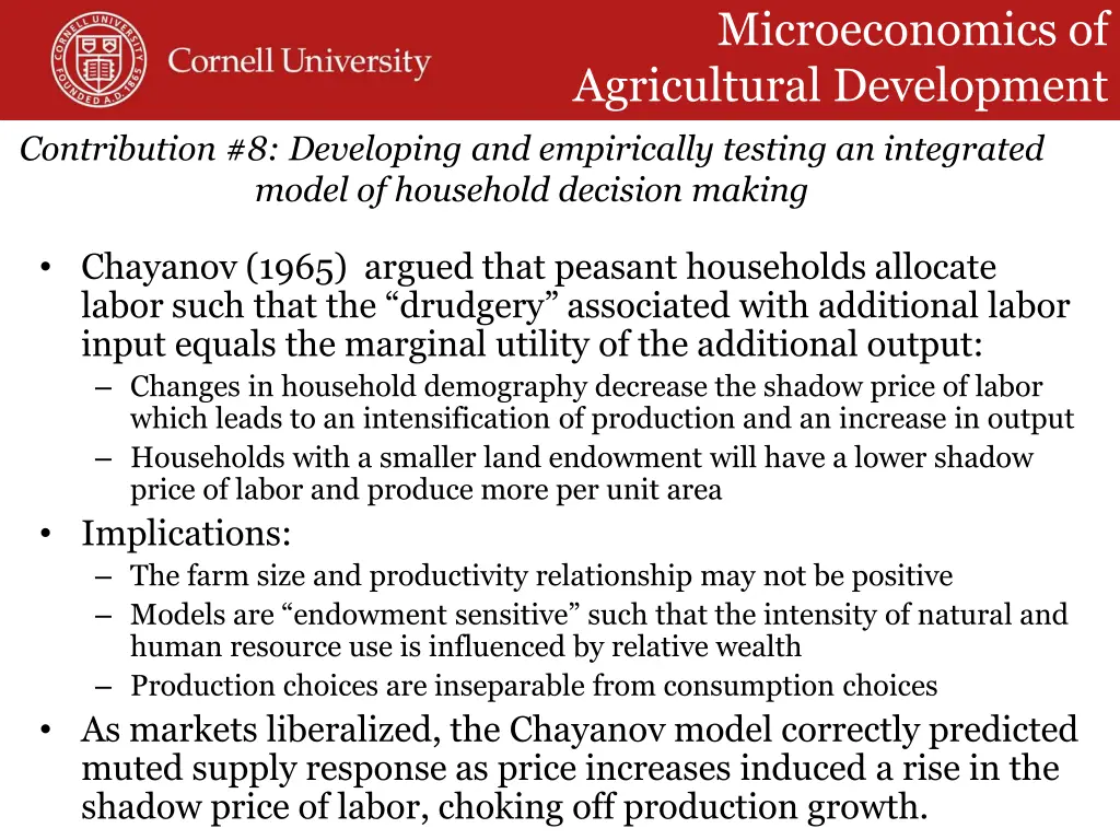 microeconomics of agricultural development 1