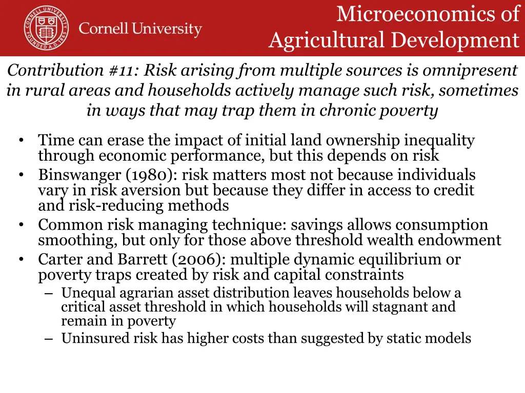 microeconomics of agricultural development 7