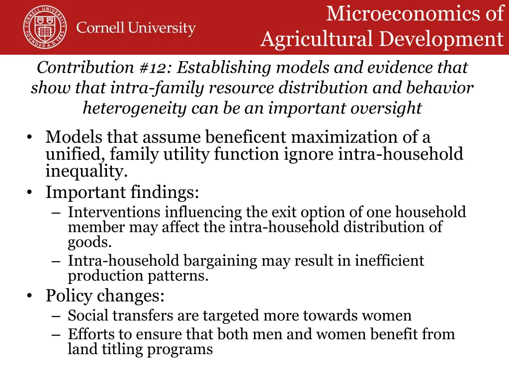 microeconomics of agricultural development 9