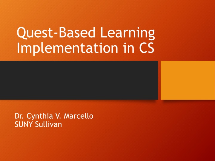 quest based learning implementation in cs