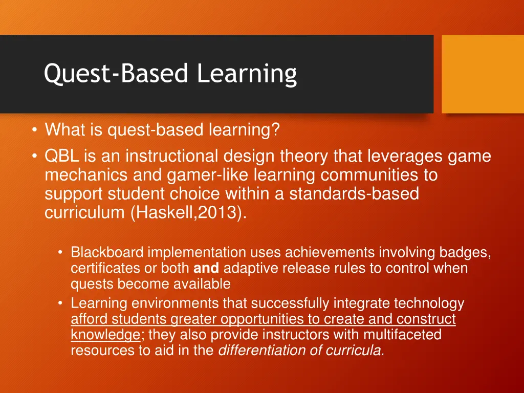 quest based learning