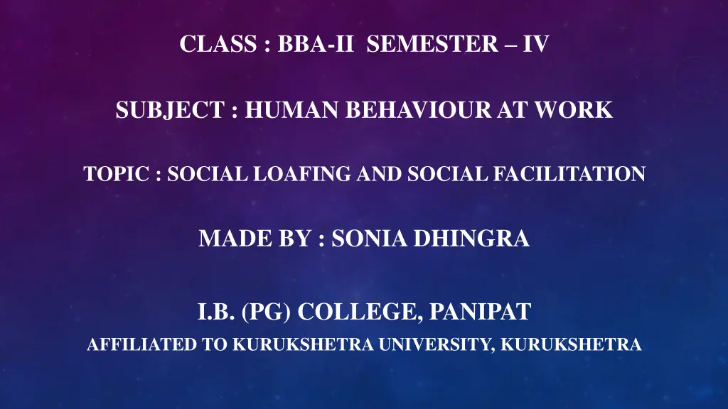 class bba ii semester iv