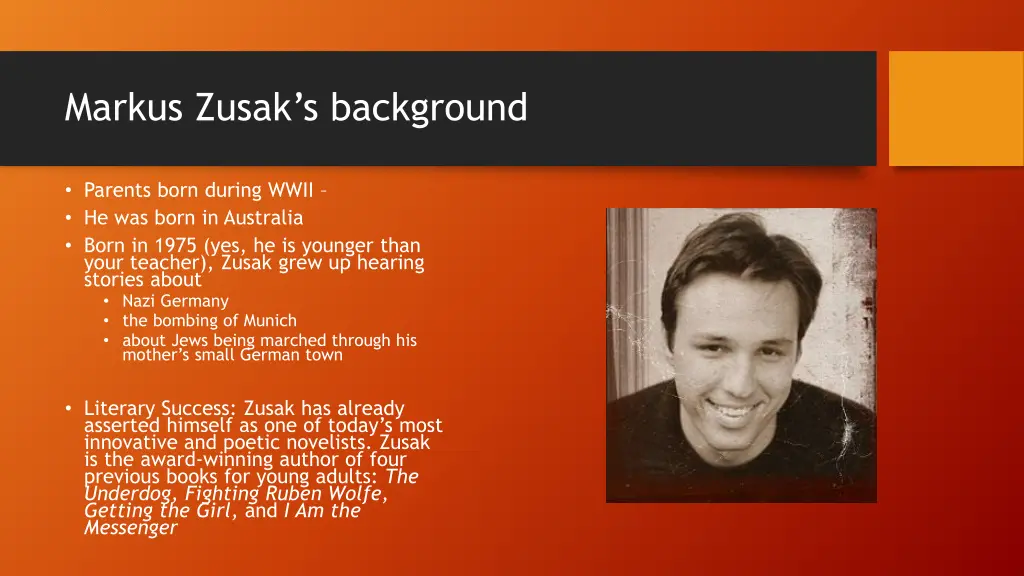 markus zusak s background