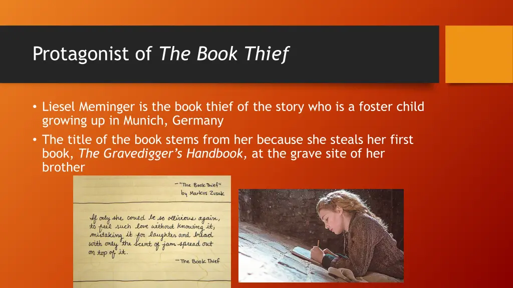 protagonist of the book thief