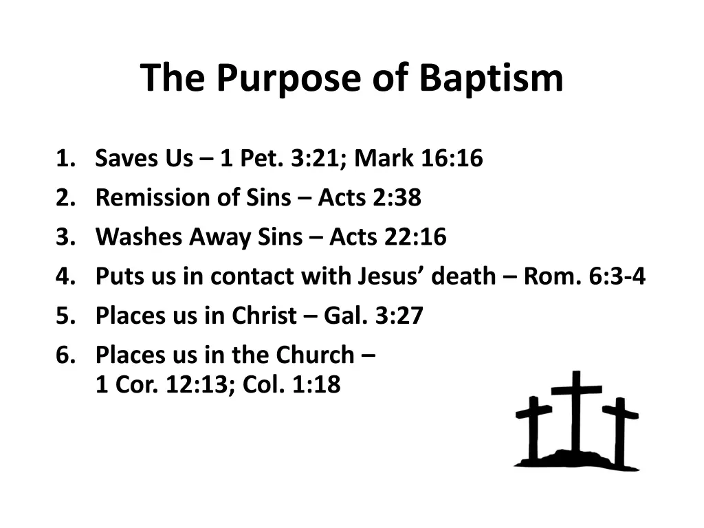 the purpose of baptism