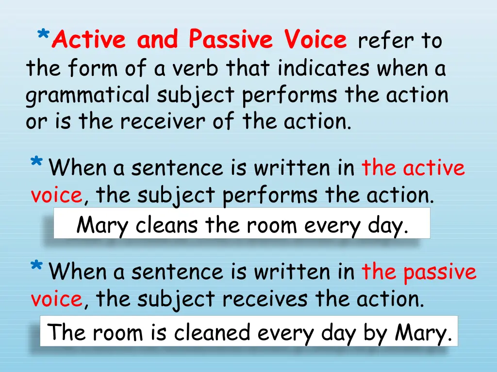 active and passive voice refer to the form