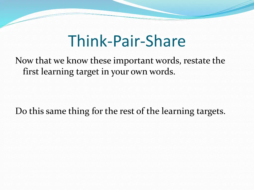 think pair share