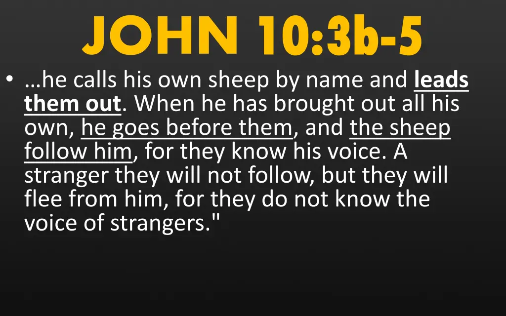 john 10 3b he calls his own sheep by name