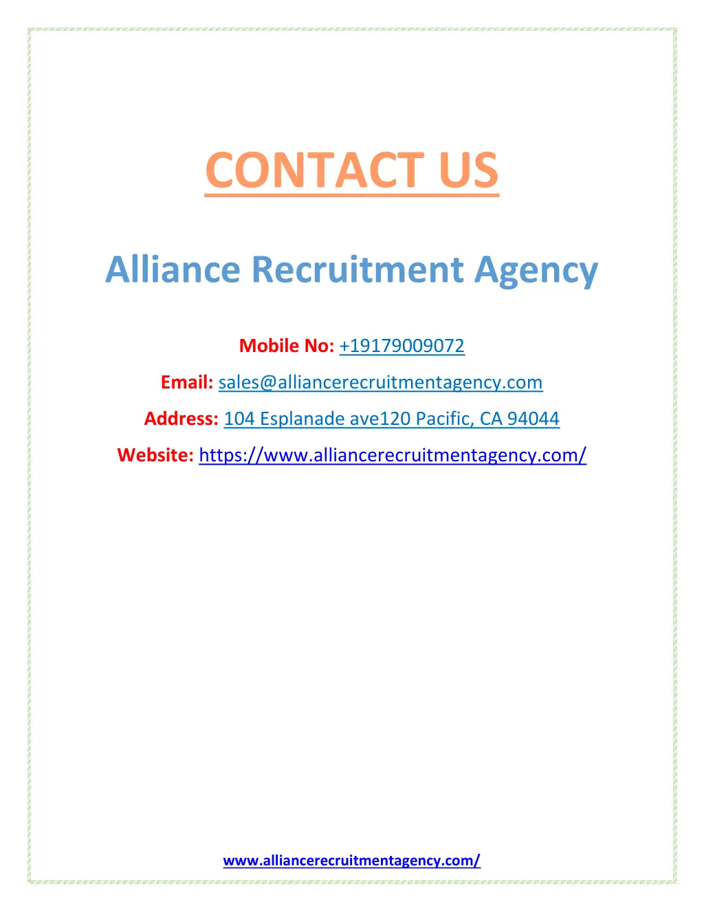 contact us