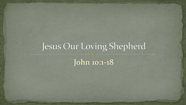 jesus our loving shepherd