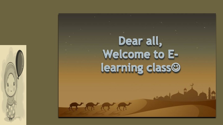 dear all welcome to e learning class