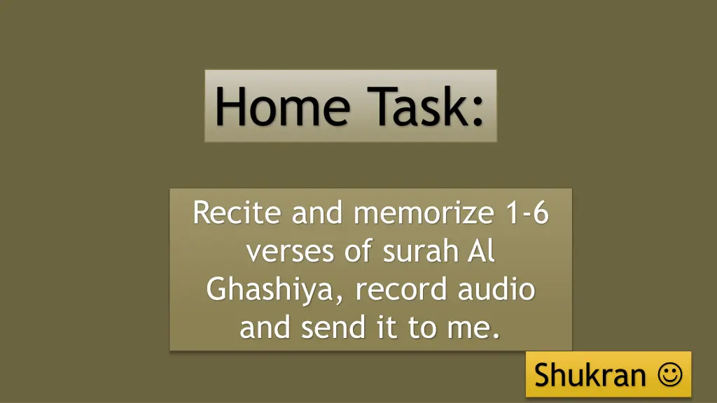 home task