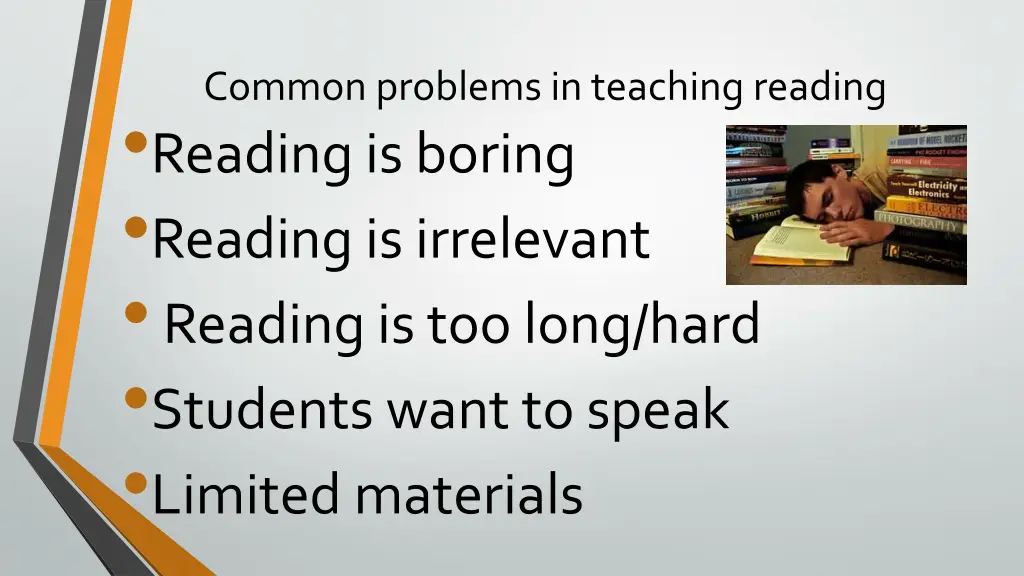 common problems in teaching reading reading