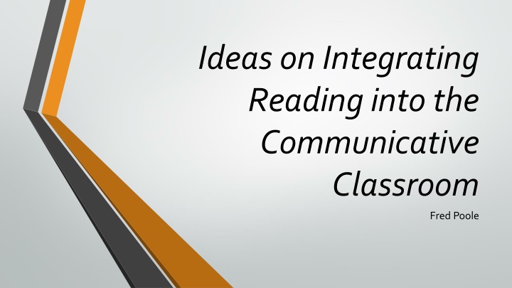 ideas on integrating reading into