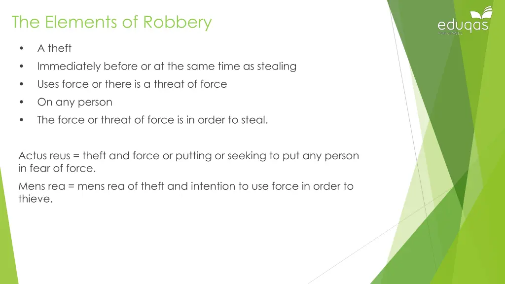 the elements of robbery