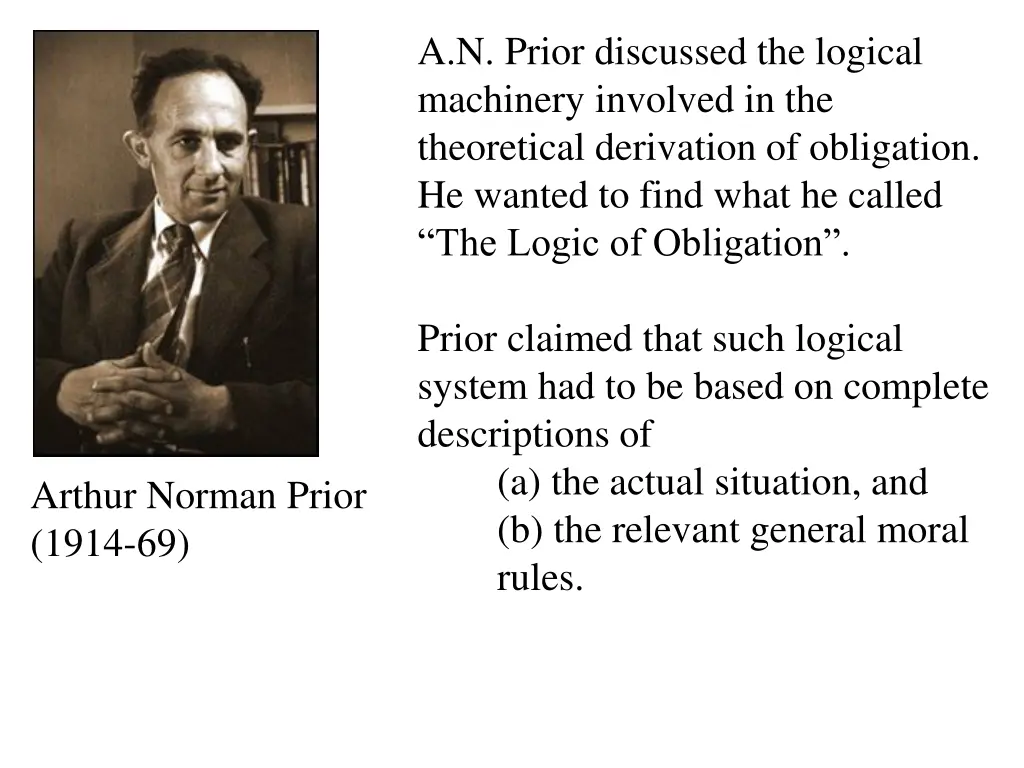 a n prior discussed the logical machinery