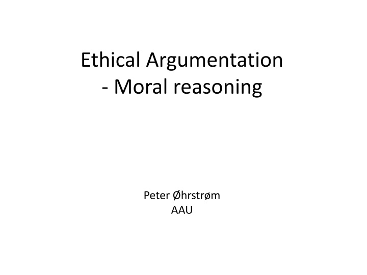 ethical argumentation moral reasoning