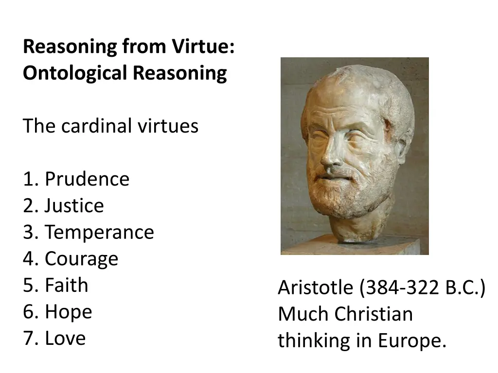 reasoning from virtue ontological reasoning 1