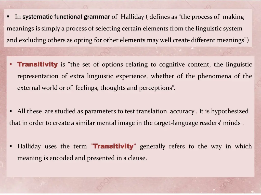 in systematic functional grammar of halliday