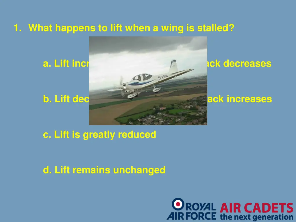 1 what happens to lift when a wing is stalled