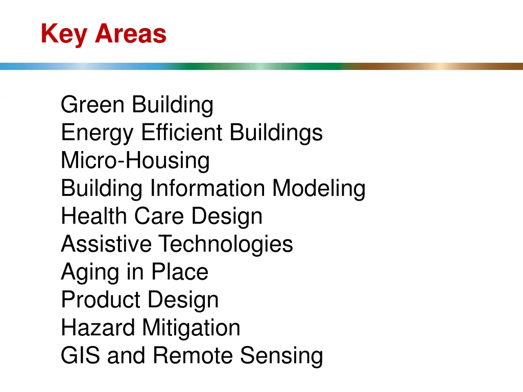 key areas