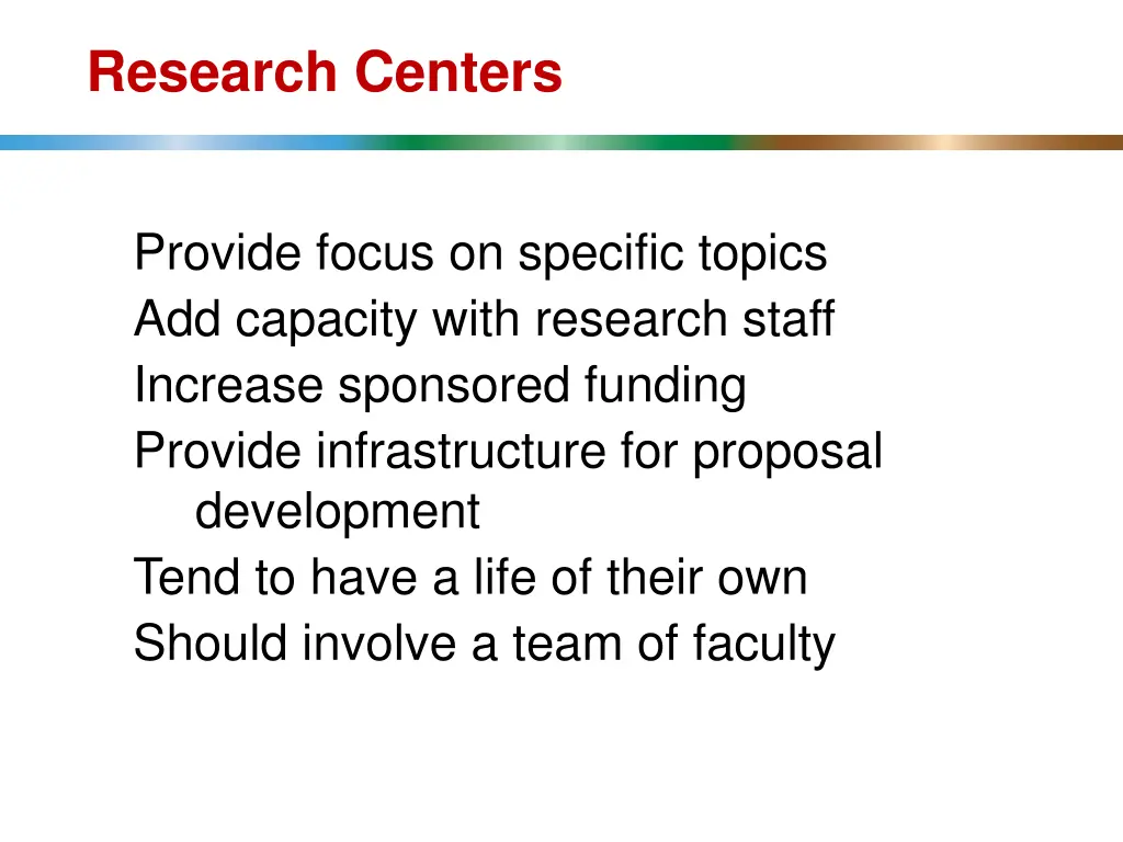 research centers