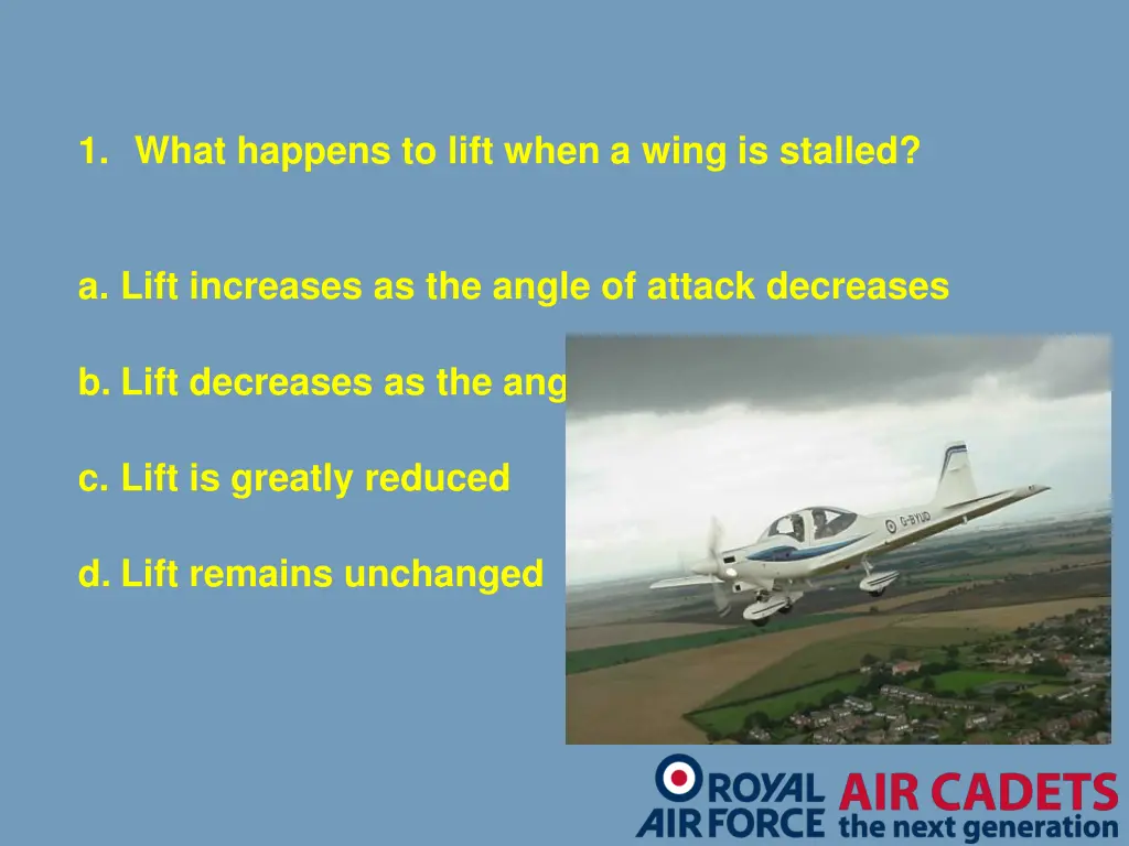 1 what happens to lift when a wing is stalled