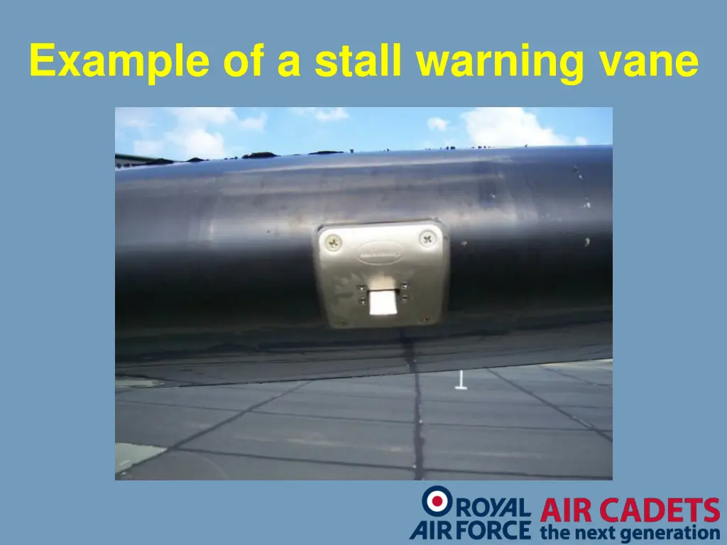 example of a stall warning vane