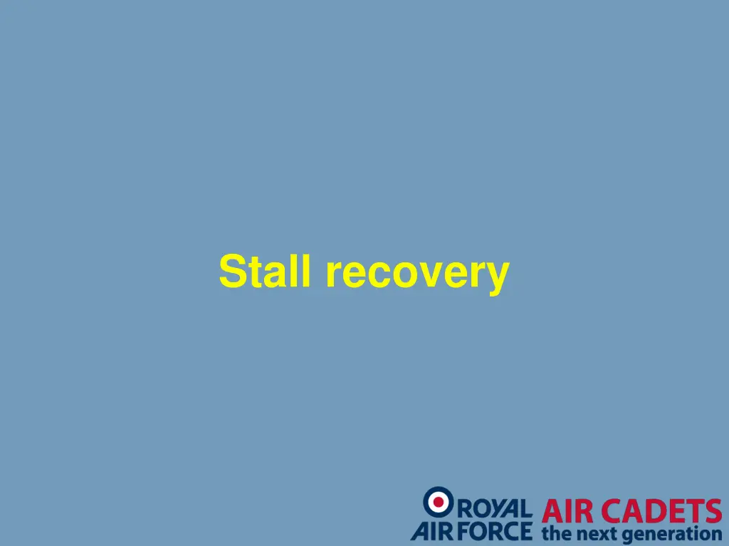 stall recovery