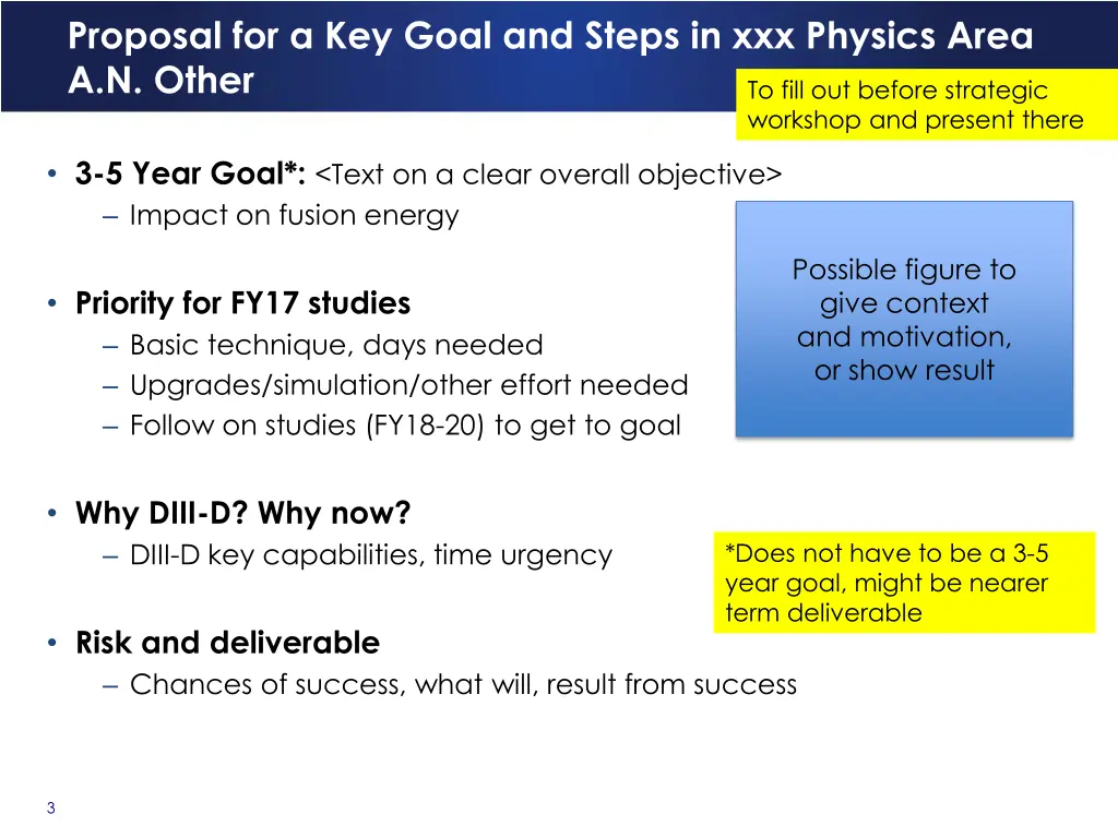 proposal for a key goal and steps in xxx physics