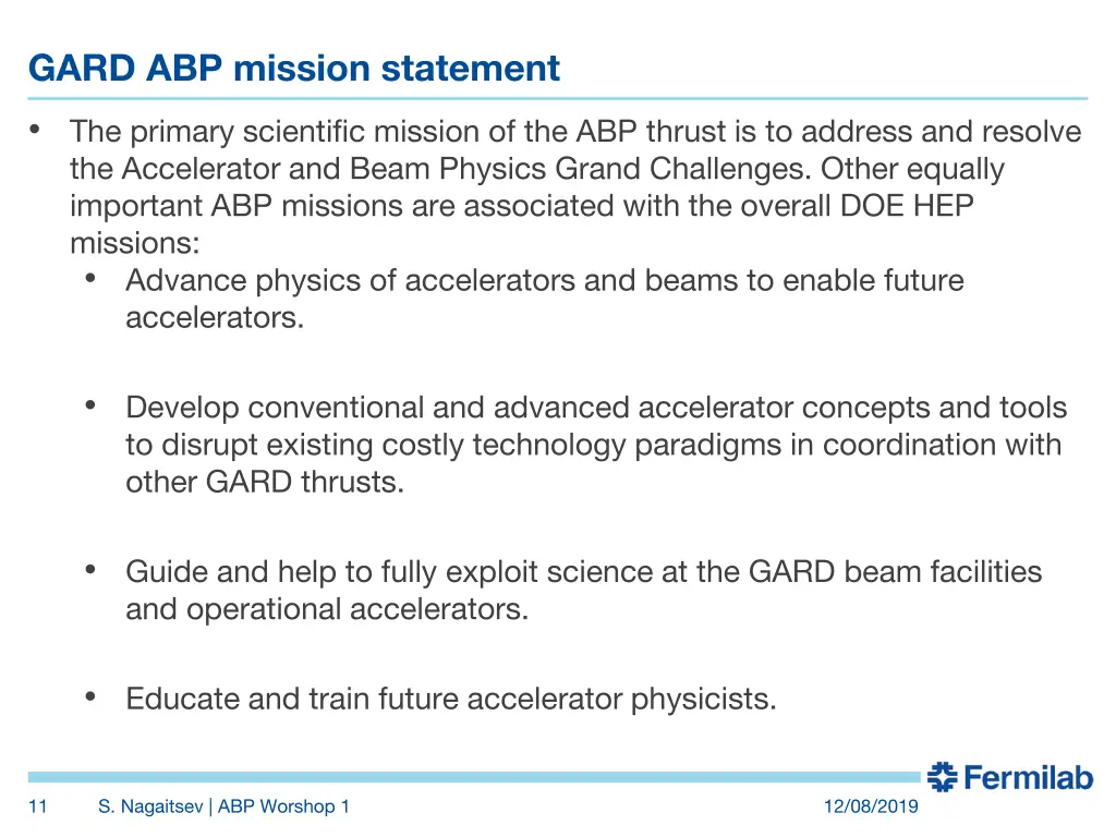 gard abp mission statement the primary scientific