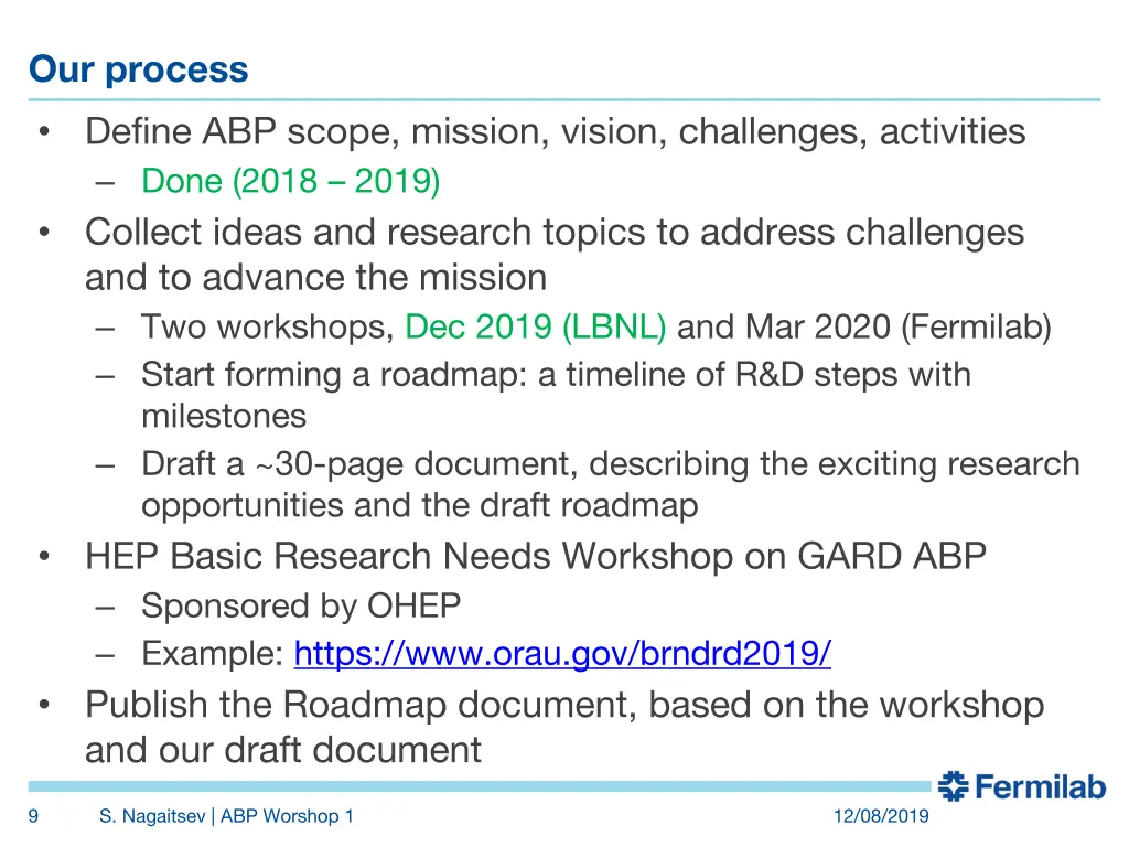 our process define abp scope mission vision