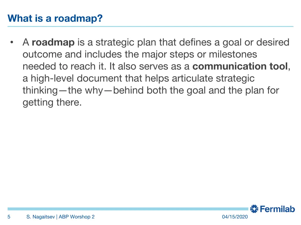 what is a roadmap